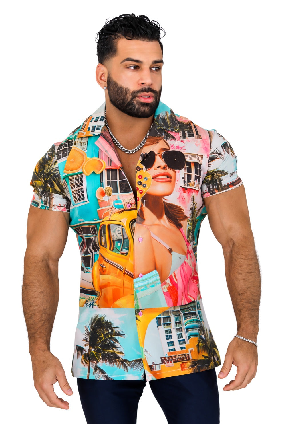 Men's Tropical Vacation Shirt Tailored Fit Riviera District