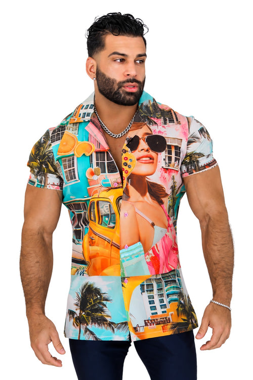 Men's Tropical Vacation Shirt Tailored Fit Riviera District