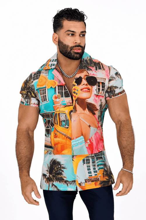 Men's Tropical Vacation Shirt Tailored Fit Riviera District