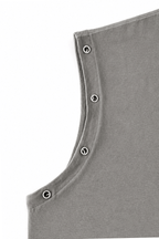 Men’s Vintage Washed Distressed Grey Tank Top Fracture By Gerardo New York (GNY) Sleeve Detail View