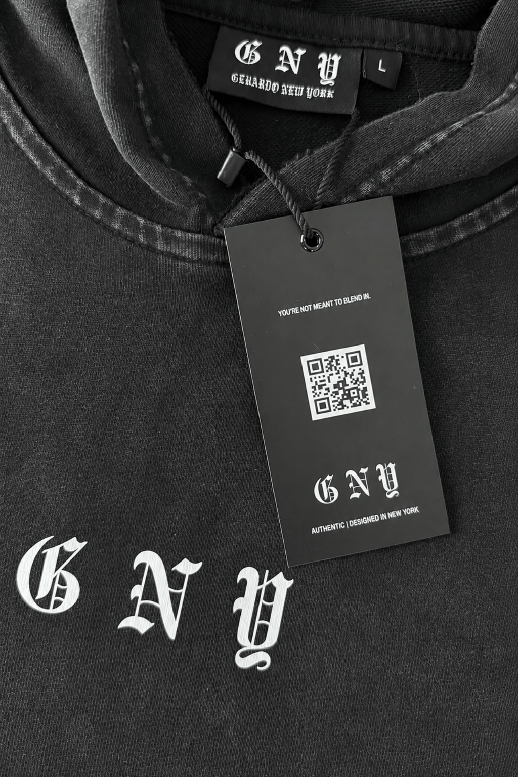 Men’s Washed Black Hooded Sleeveless Tank Weightless by Gerardo New York (GNY) Hanging Tag