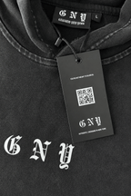 Men’s Washed Black Hooded Sleeveless Tank Weightless by Gerardo New York (GNY) Hanging Tag
