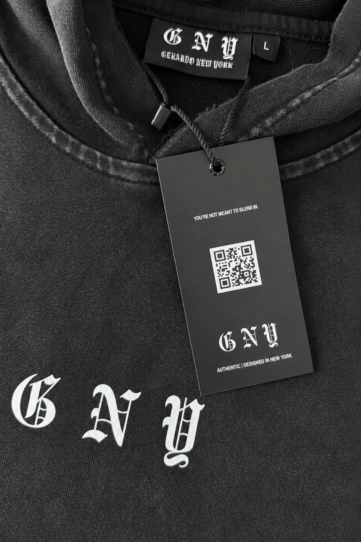 Men’s Washed Black Hooded Sleeveless Tank Weightless by Gerardo New York (GNY) Hanging Tag