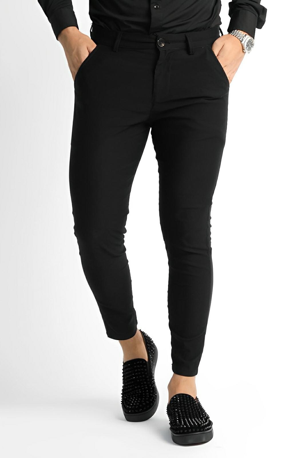 Men’s Black Tailored Fit Dress Pants by Gerardo New York (GNY)