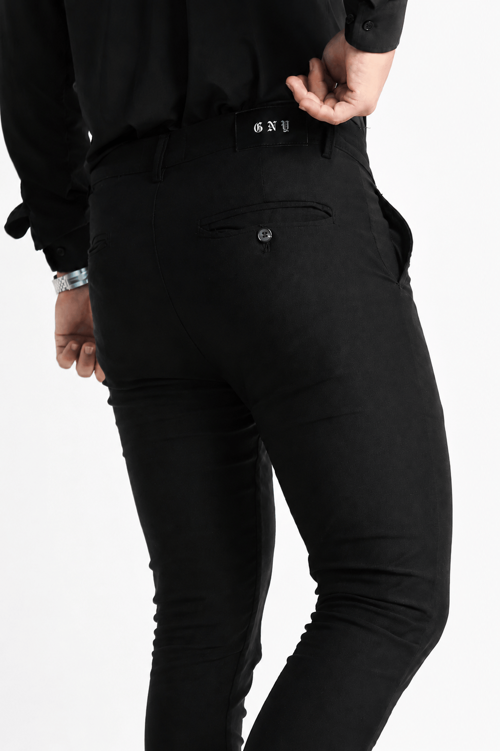 Men’s Black Tailored Fit Dress Pants by Gerardo New York (GNY)