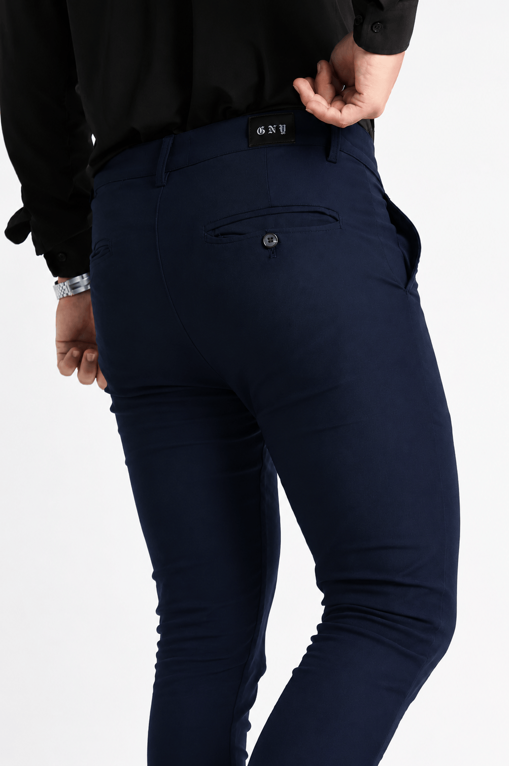 Men’s Blue Tailored Fit Dress Pants by Gerardo New York (GNY)