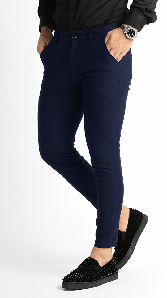 Men’s Blue Tailored Fit Dress Pants by Gerardo New York (GNY)
