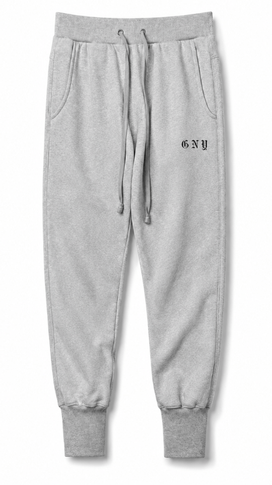 Men's Grey Slim Fit Essential Jogger by Gerardo New York (GNY)