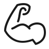 built to last flexing icon