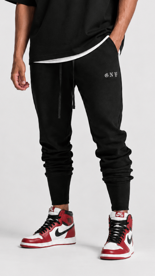 Men's Black Slim Fit Essential Jogger by GNY Gerardo New York 