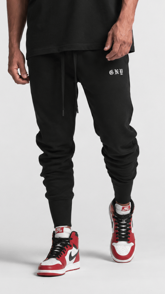 Men's Black Slim Fit Essential Jogger by GNY Gerardo New York 