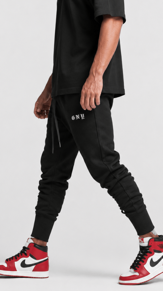 Men's Black Slim Fit Essential Jogger by GNY Gerardo New York 
